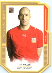 fotbalová kartička 2022 Pro Arena Repre v srdcích Match Portraits Gold MP Jan Koller /5
