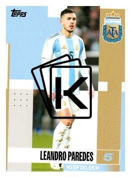 fotbalová kartička 2024-25 Topps Argentina Team Set 9 Leandro Paredes