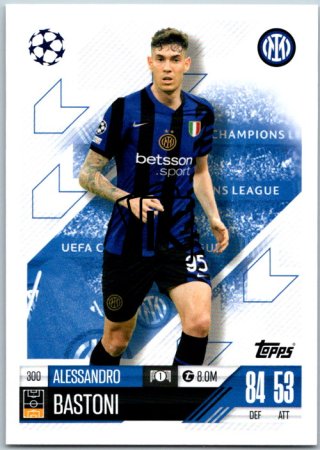 fotbalová kartička 2024-25 Topps Match Attax UEFA Club Competitions 300 Alessandro Bastoni (FC Internazionale Milano)