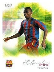 fotbalová kartička 2025-26 Topps Team set FC Barcelona Pitch Pursuits 33 Samuel Eto'o