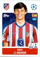 2024-25 Topps Champions League 93 Robin Le Normand (Atlético de Madrid)
