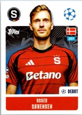 2024-25 Topps Champions League 423 Asger Sørensen (AC Sparta Praha)
