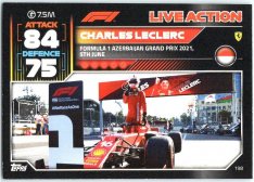 2022 Topps Formule 1Turbo Attax F1 Live Action 2021 198 Charles Leclerc (Ferrari)