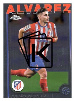 fotbalová kartička 2024-25 Topps Chrome 171 Julián Alvarez, Atlético de Madrid