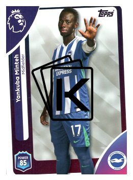fotbalová kartička 2025-26 Topps  Premier League 79 Yankuba Minteh (Brighton & Hove Albion)