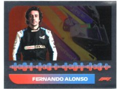 samolepka 2021 Topps Formule 1 Foil 106 Fernando Alonso Alpine