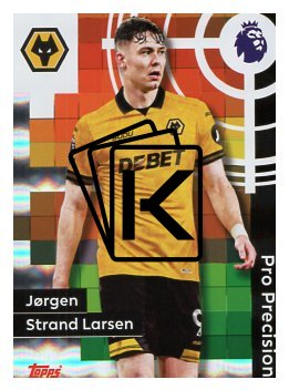 fotbalová kartička 2025-26 Topps  Premier League - Pro Precision 418 Jørgen Strand Larsen (Wolverhampton Wanderers)