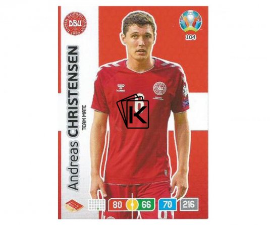 Panini Adrenalyn XL UEFA EURO 2020 Team mate 104 Andreas Christensen Denmark