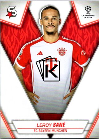 Fotbalová kartička 2023-24 Topps Superstars UEFA Club Competitions 58 Leroy Sané (FC Bayern München)