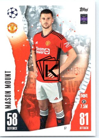 Fotbalová kartička 2023-24 Topps Match Attax UEFA Club Competitions 57	Mason Mount Manchester United