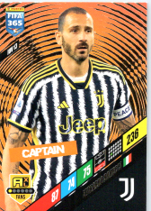 fotbalová karta Panini FIFA 365 2024 Adrenalyn XL JUV13 Leonardo Bonucci Juventus Captain