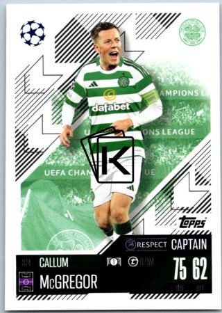 fotbalová kartička 2024-25 Topps Match Attax UEFA Club Competitions 374 Callum McGregor (Celtic FC)  -  Captain