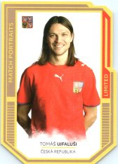 fotbalová kartička 2022 Pro Arena Repre v srdcích Match Portraits Gold MP10 Tomáš Ujfaluši /5