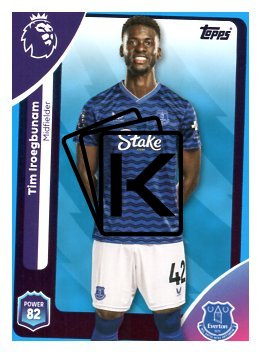 fotbalová kartička 2025-26 Topps  Premier League 135 Tim Iroegbunam (Everton)-PARALLEL Blue