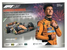 2025 Topps Turbo Attax F1  McLaren Epic Moments  107 Lando Norris