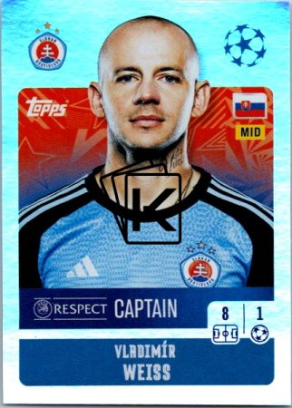 2024-25 Topps Champions League 492 Vladimír Weiss (SK Slovan Bratislava)