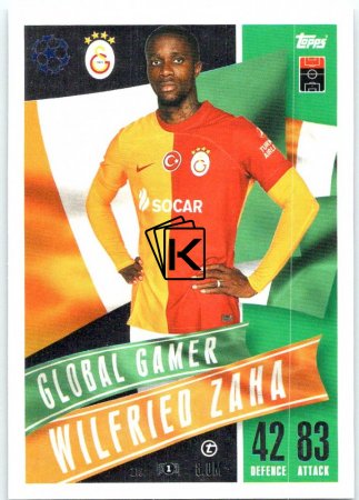 2023-24 Topps Match Attax EXTRA UEFA Club Competition Global Gamer 216 Wilfried Zaha (Galatasaray AS)