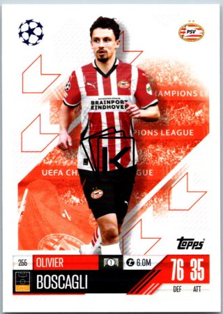 fotbalová kartička 2024-25 Topps Match Attax UEFA Club Competitions 255 Olivier Boscagli (PSV Eindhoven)