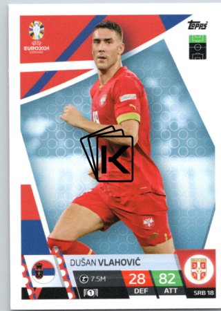 fotbalová karta Topps Match Attax EURO 2024 SRB18 Dušan Vlahović (Serbia)