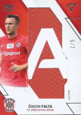 2022-23 SportZoo Fortuna Liga Unique Mark UM-SF Šimon Falta Letter A 2/5 FC Zbrojovka Brno
