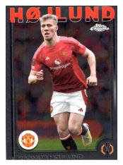 fotbalová kartička 2024-25 Topps Chrome 184 Rasmus Højlund, Manchester United