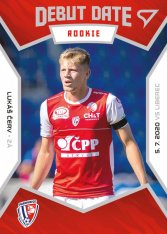fotbalová kartička 2021-22 SportZoo Fortuna Liga Serie 2 Debute Date Rookie DR14 Lukáš Červ FK Pardubice