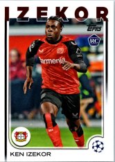 fotbalová kartička 2024-25 Topps UEFA Club Competitions Flagship 75 Ken Izekor RC Bayer 04 Leverkusen