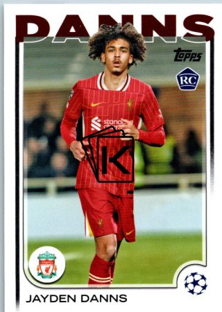fotbalová kartička 2024-25 Topps UEFA Club Competitions Flagship 193 Jayden Danns RC Liverpool FC