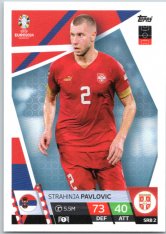 fotbalová karta Topps Match Attax EURO 2024 SRB2 Strahinja Pavlović (Serbia)