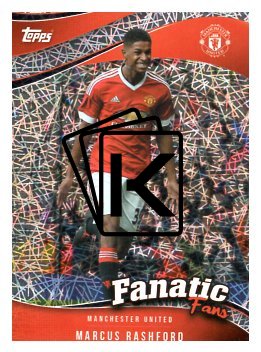 fotbalová kartička 2024-25 Topps Manchester United Fan Set Fanatics fans FF-2 Marcus Rashford Electro