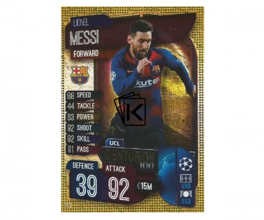 Fotbalová kartička 2019-2020 Topps Match Attax Champions League Lionel Messi  Centurion 100  CEN 1