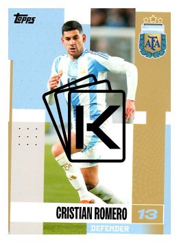 fotbalová kartička 2024-25 Topps Argentina Team Set 4 Cristian Romero