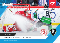 Hokejová kartička SportZoo 2021-22 Live L-130 Semifinále Třinec - Boleslav /44