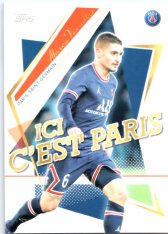Fotbalová kartička Topps 2021-22 PSG Team Set Ici C’est Paris 45 Marco Verratti