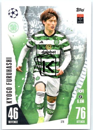Fotbalová kartička 2023-24 Topps Match Attax UEFA Club Competitions 376 Kyogo Furuhashi Celtic FC