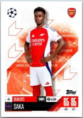 fotbalová kartička 2024-25 Topps Match Attax UEFA Club Competitions  40 Bukayo Saka (Arsenal)