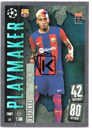 Fotbalová kartička 2023-24 Topps Match Attax UEFA Club Competitions 131 RaphinhaFC Barcelona