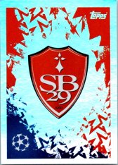 2024-25 Topps Champions League 367 Club Badge (Stade Brestois 29)