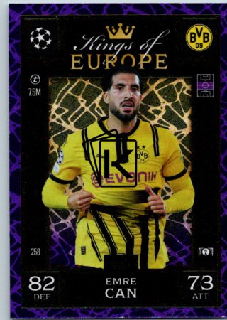 Fotbalová kartička 2024-25 Topps Match Attax EXTRA UEFA Club Competitions Kings of Europe 258.  Emre Cam (Borussia Dortmund)