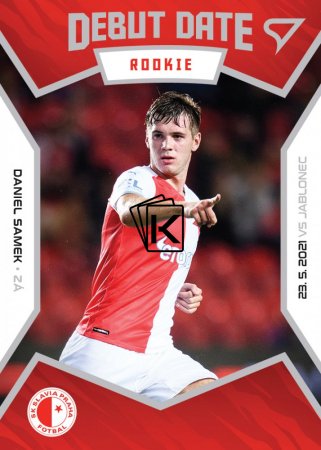 fotbalová kartička 2021-22 SportZoo Fortuna Liga Debut Date Rookie DR9 Daniel Samek SK Slavia Praha