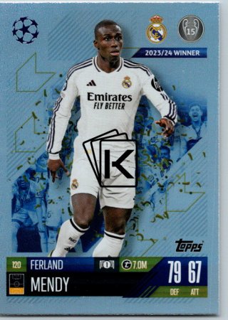 fotbalová kartička 2024-25 Topps Match Attax UEFA Club Competitions  120 Ferland Mendy (Real Madrid CF)