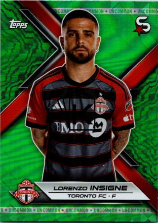 2024 Topps Superstars MLS 58 Lorenzo Insigne Toronto FC Green Parallel