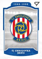 fotbalová kartička 2023 Sportzoo Dekády Vývoj klubového loga L-006 TJ ZBROJOVKA BRNO