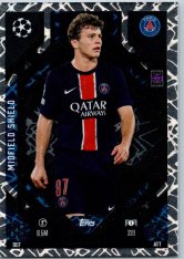 Fotbalová kartička 2024-25 Topps Match Attax EXTRA UEFA Club Competitions Midfield Shield 320 Joao Neves (Paris Saint-Germain)