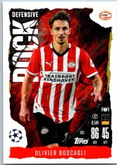 Fotbalová kartička 2024-25 Topps Match Attax EXTRA UEFA Club Competitions Defensive Rock 103 Olivier Boscagli (PSV Eindhoven)
