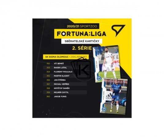 SportZoo 2020-21 Fortuna Liga Serie 2 Týmový set SK Sigma Olomouc