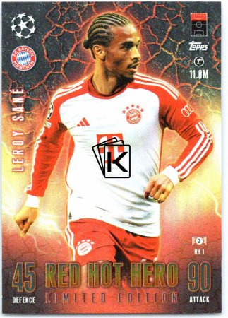 2023-24 Topps Match Attax EXTRA UEFA Club Competition Red Hot Hero Limited Edition RH1 Leroy Sané (FC Bayern München)