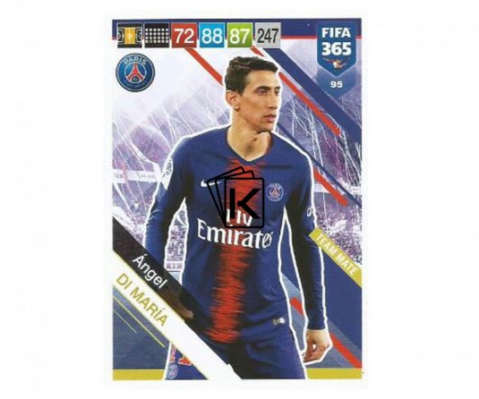 Fotbalová kartička Panini FIFA 365 – 2019 Team Mate 95 Angel Di Maria PSG