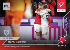 fotbalová kartička SportZoo 2022-23 Live L-057 Matěj Jurásek SK Slavia Praha RC /94