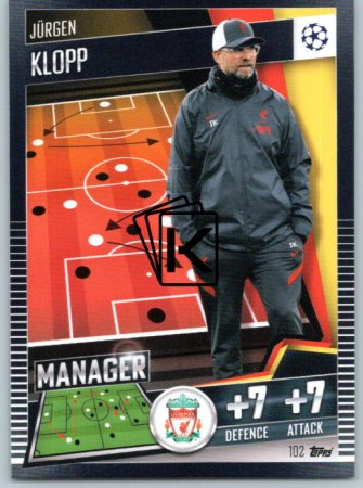 fotbalová kartička 2020-21 Topps Match Attax 101 Champions League 102 Jürgen Klopp Liverpool